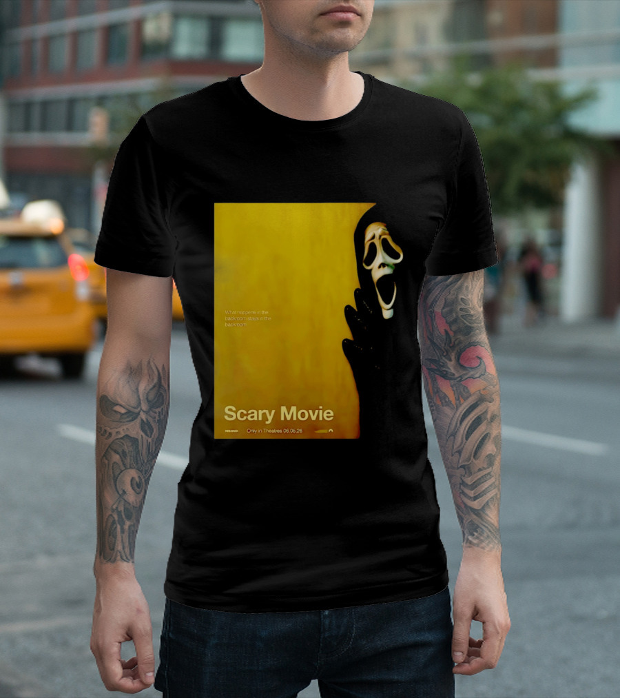 What Happens In The Backroom Stays In The Backroom Scary Movie 6 Backrooms Only In Theatres 06.05.26 T-Shirt