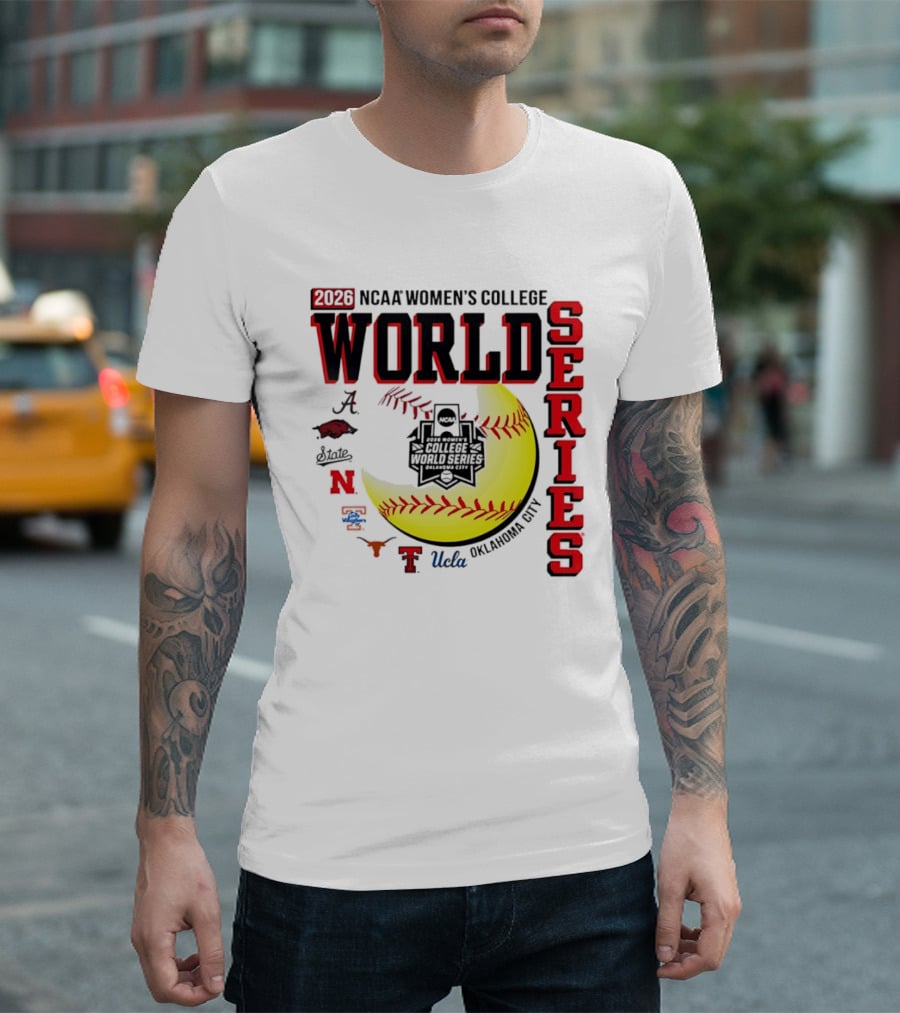 2026 NCAA Women's College World Series Oklahoma City Alabama Arkansas Texas Nebraska UCLA T-Shirt