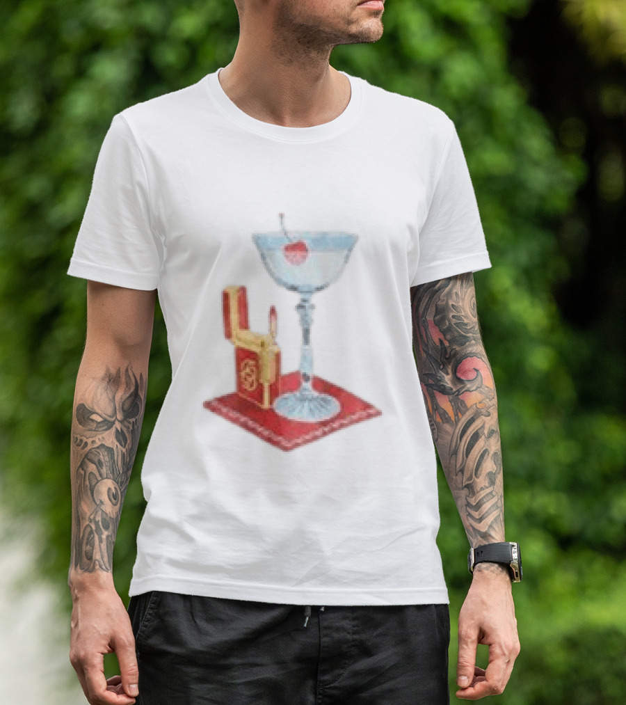 Adrien Rabiot Drole De Monsieur Martini Cocktail With Lighter T-Shirt