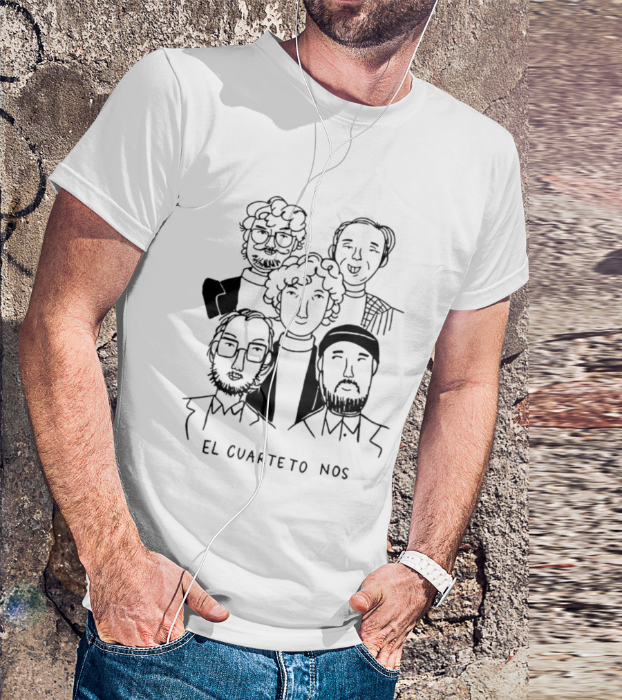 El Cuarteto De Nos Uruguay 1980 Cartoon Drawing T-Shirt