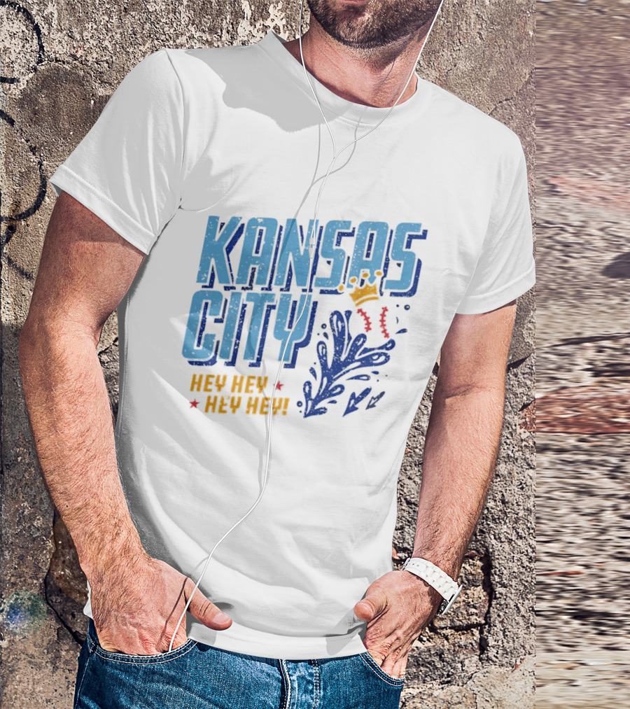 Kansas City Royals Hey Hey Hey Major League Baseball Kauffman Stadium T-Shirt