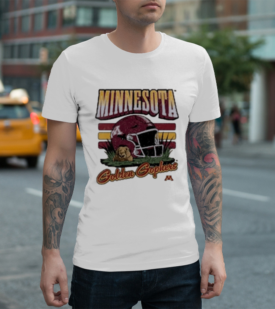 Minnesota Golden Gophers Football Helmet T-Shirt
