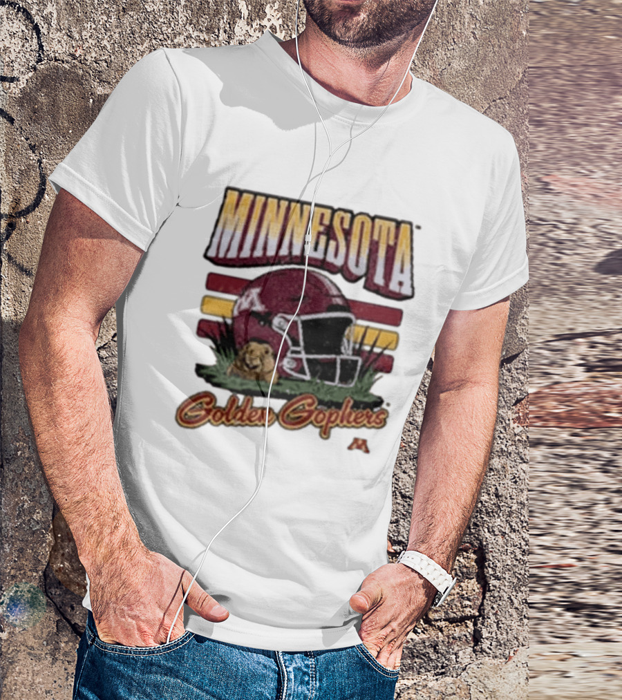 Minnesota Golden Gophers Football Helmet T-Shirt
