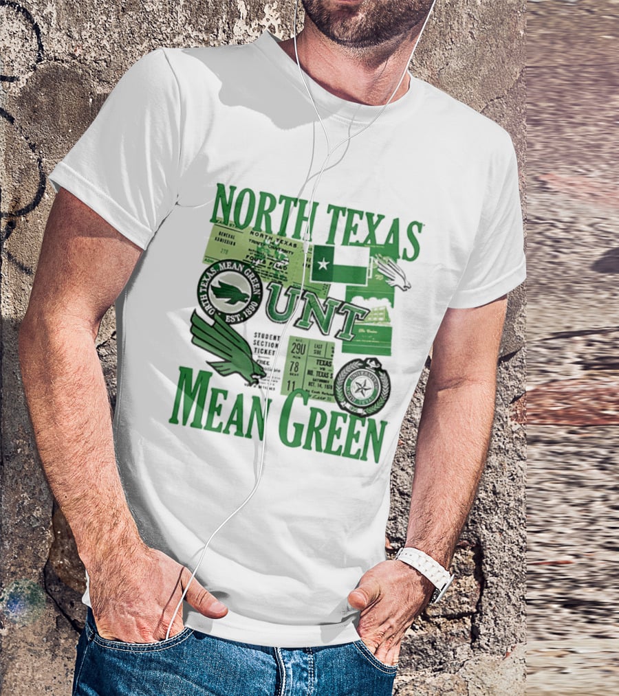 North Texas Mean Green UNT Fouts Field 1890 Football Tickets Memorabilia T-Shirt