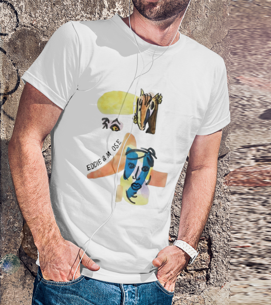 Eddie And Moose Horse Head Face Eye Shape Abstract Eddie And M CSE T-Shirt