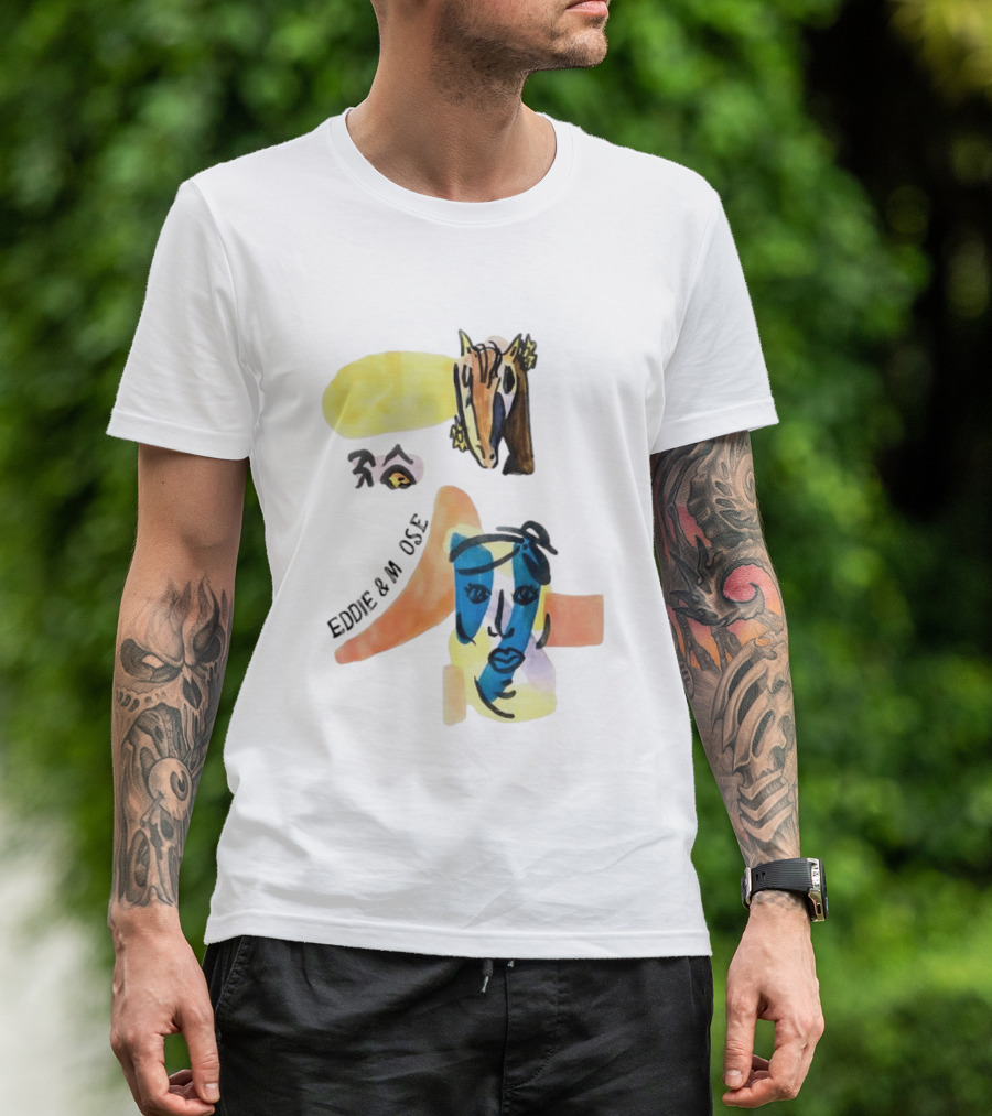 Eddie And Moose Horse Head Face Eye Shape Abstract Eddie And M CSE T-Shirt