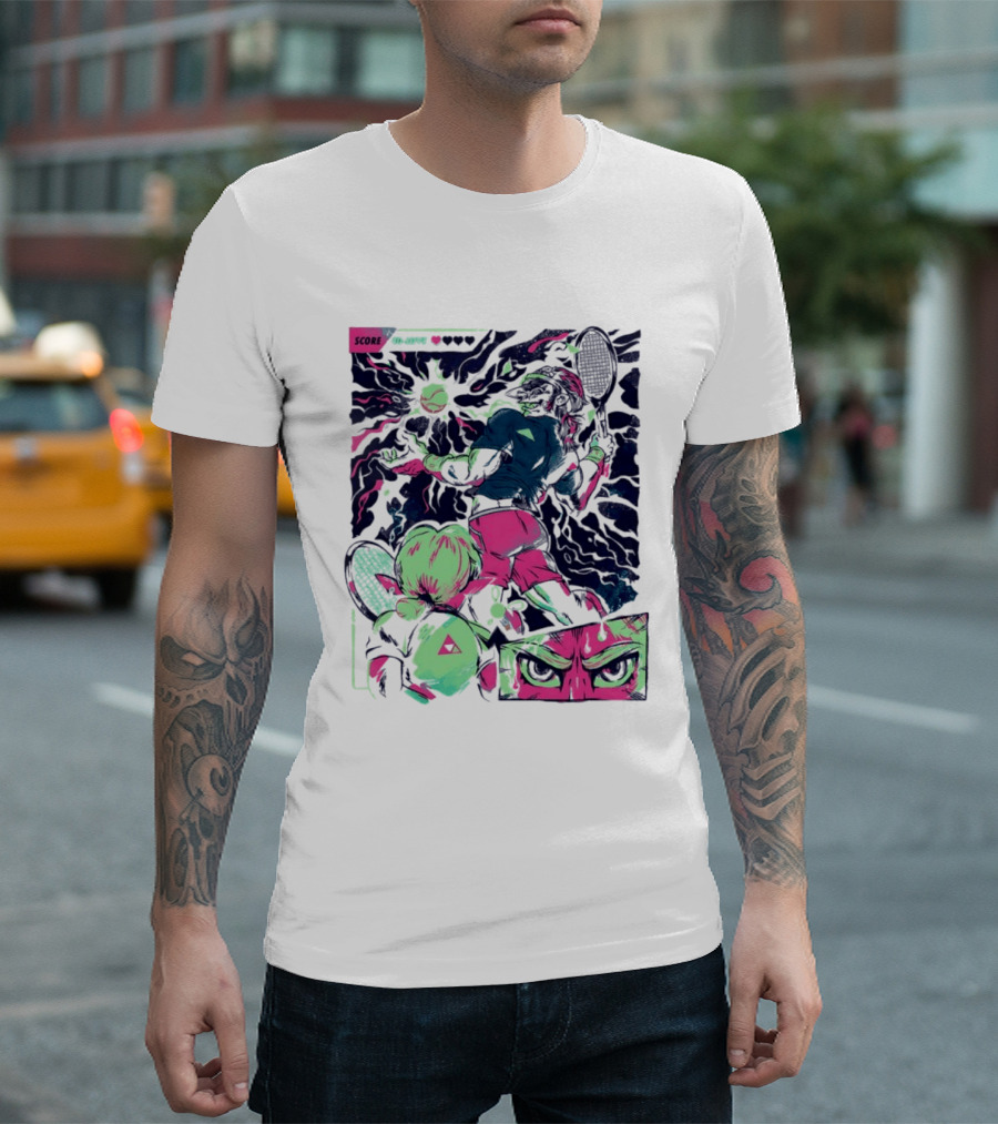 Link Zelda Legend Of Zelda Monster Goblin Arcade Tennis Game Competition Score 40 Love T-Shirt