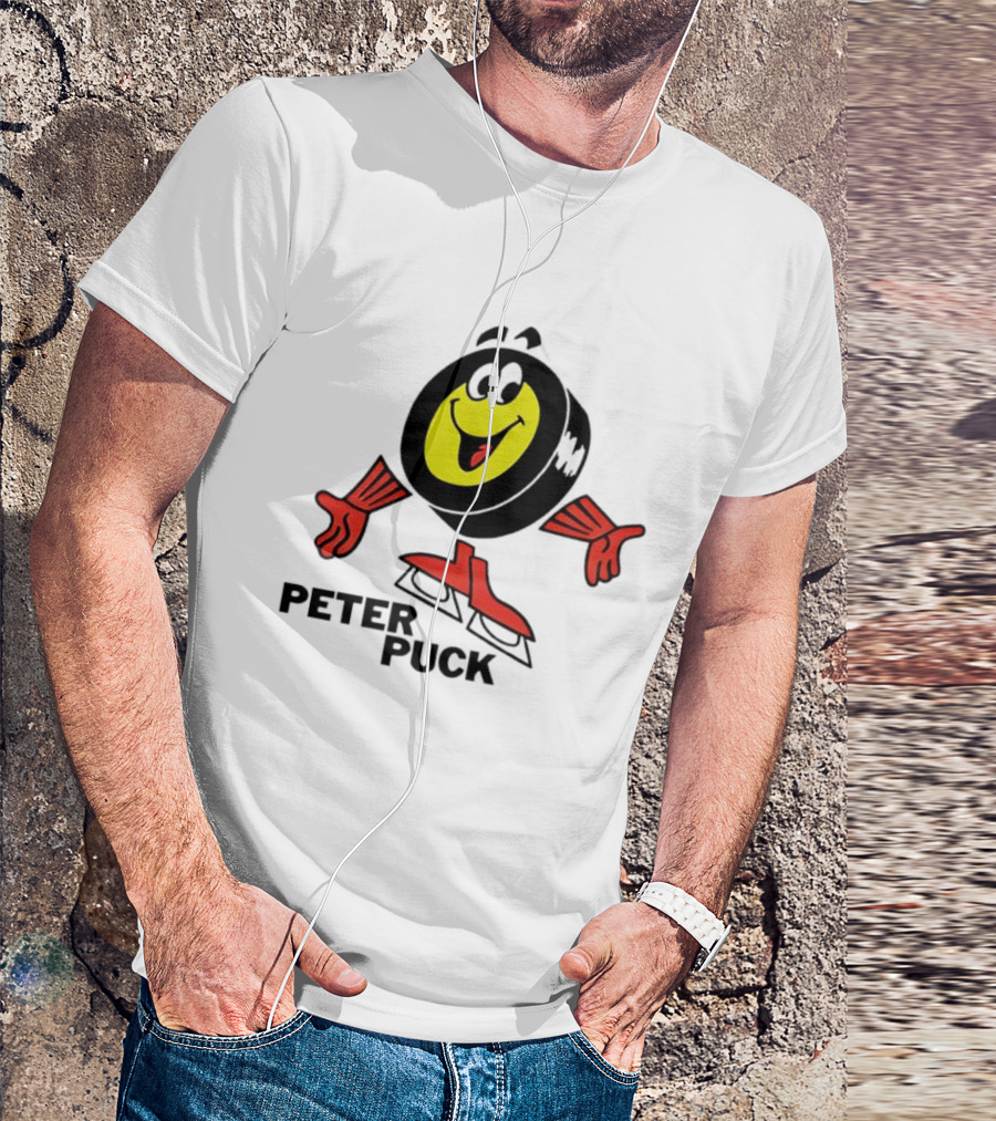 Peter Puck Cartoon Character Hockey T-Shirt