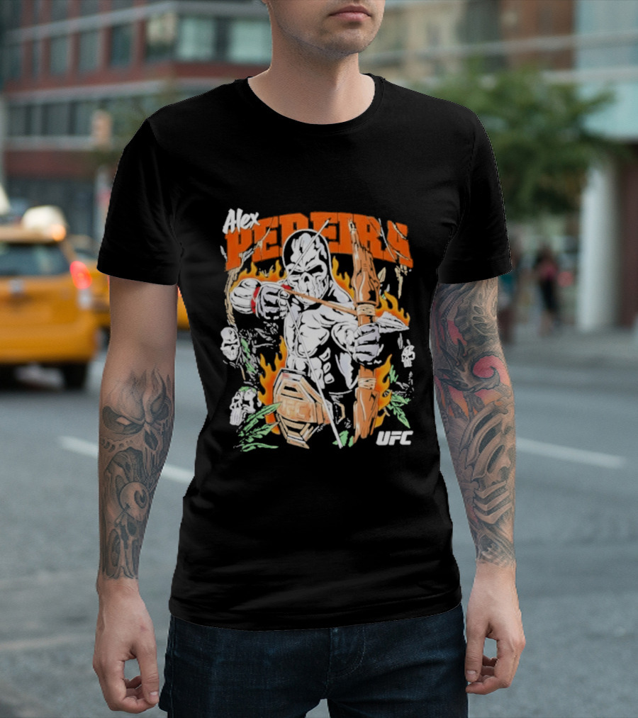 Alex Pereira Poatan UFC Warrior Lotas Brand Archery Flames T-Shirt