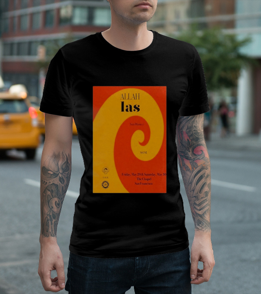 Allah Las Sam Blasucci The Chapel San Francisco May 29 30 2026 Tour West T-Shirt