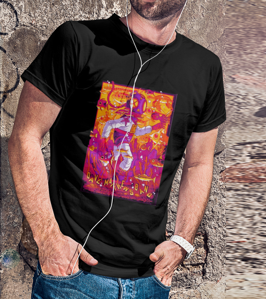 Dave Matthews Band Diver Illustration May 30 2026 ITHINK Financial Amphitheatre West Palm Beach FL T-Shirt