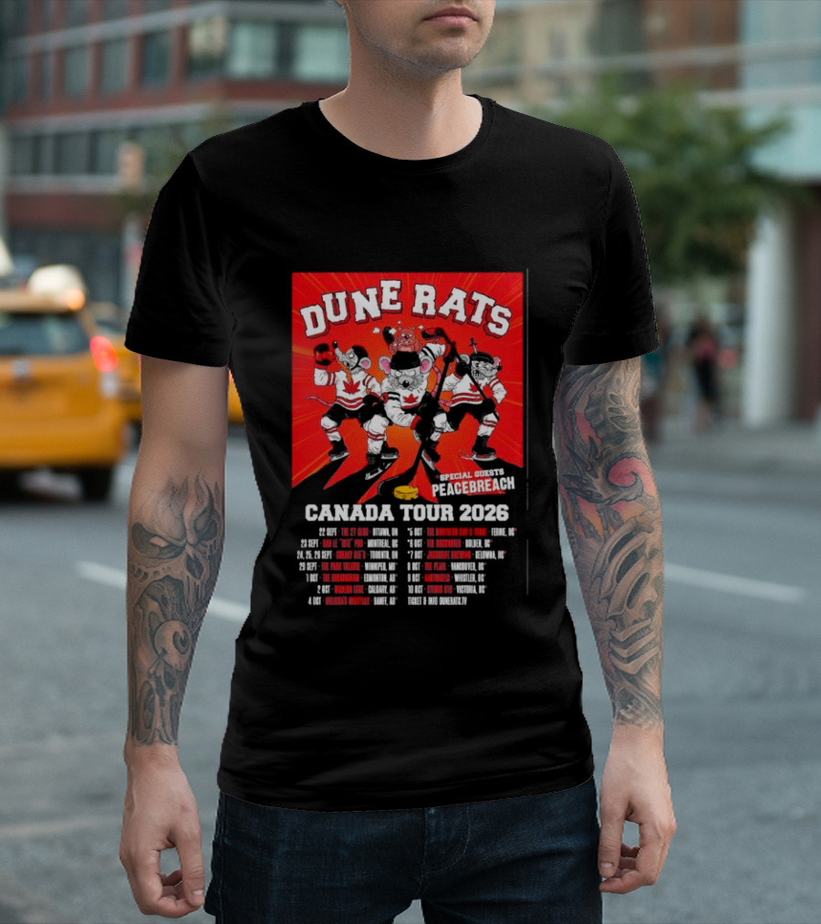 Dune Rats Peacebreach Special Guests Canada Tour 2026 Dates T-Shirt