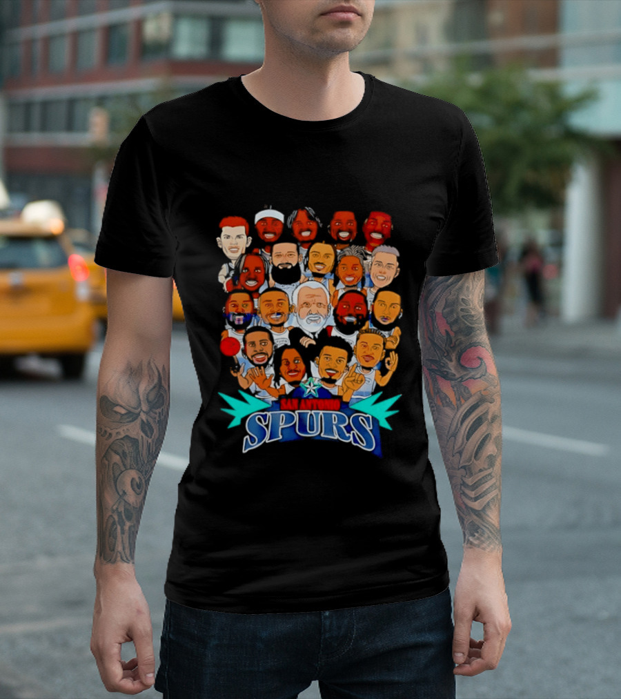 Gregg Popovich Spurs Legends San Antonio Spurs NBA Team Players T-Shirt