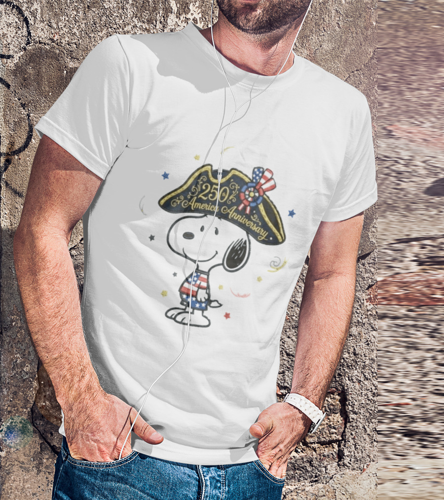 Snoopy 250 America Anniversary Independence Day T-Shirt