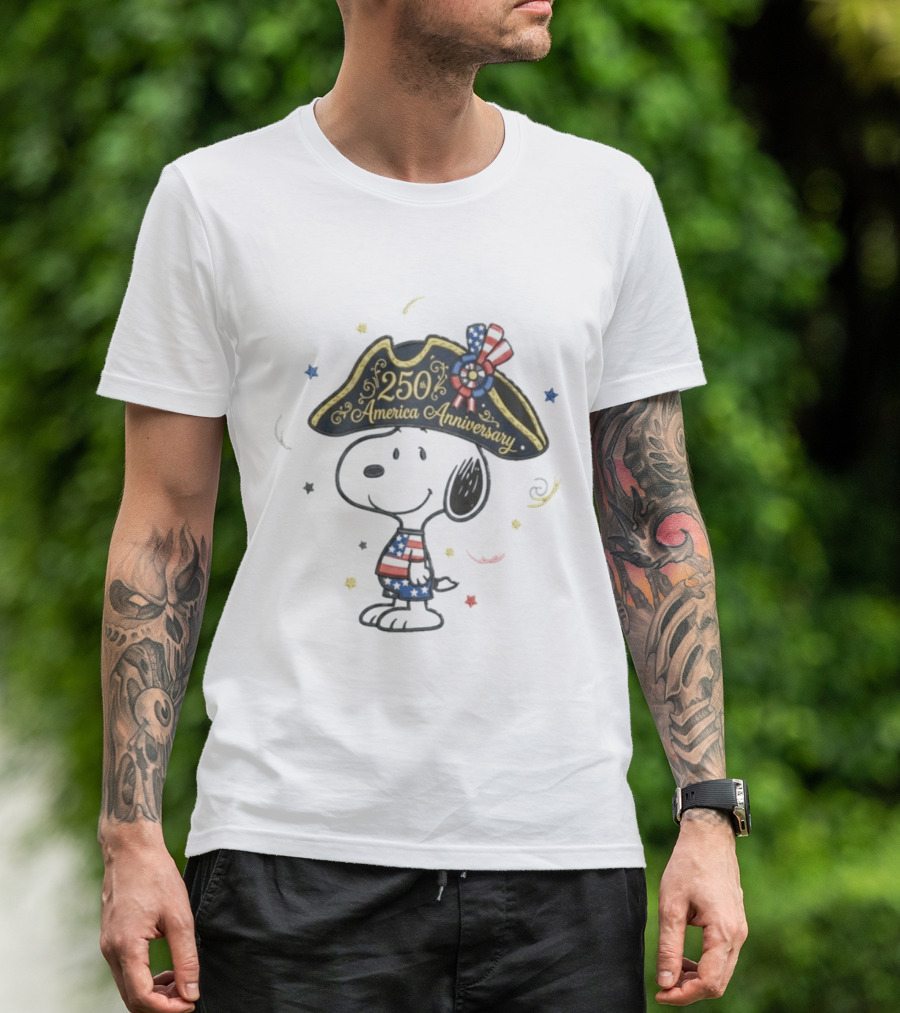 Snoopy 250 America Anniversary Independence Day T-Shirt