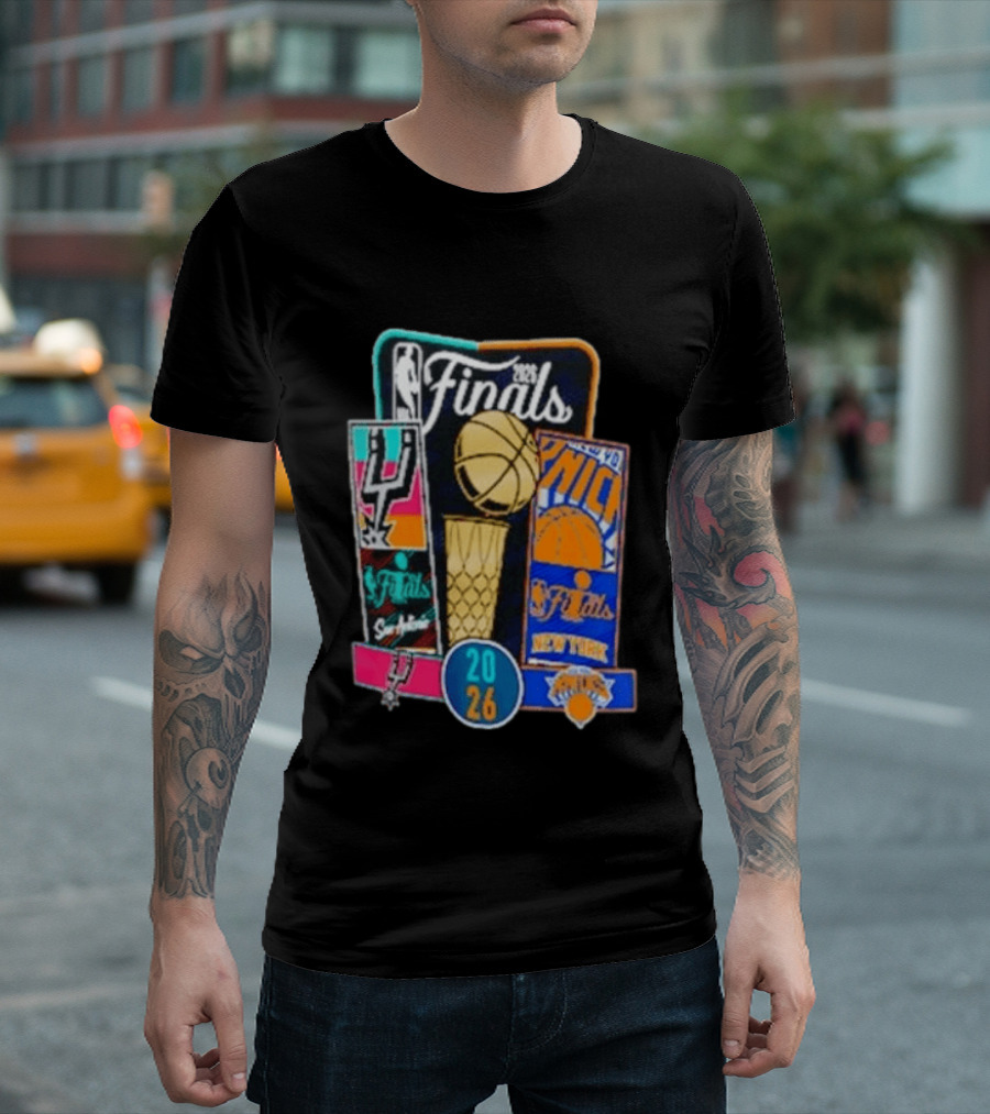 2026 NBA Finals San Antonio Spurs Vs New York Knicks Tickets Basketball Matchup T-Shirt