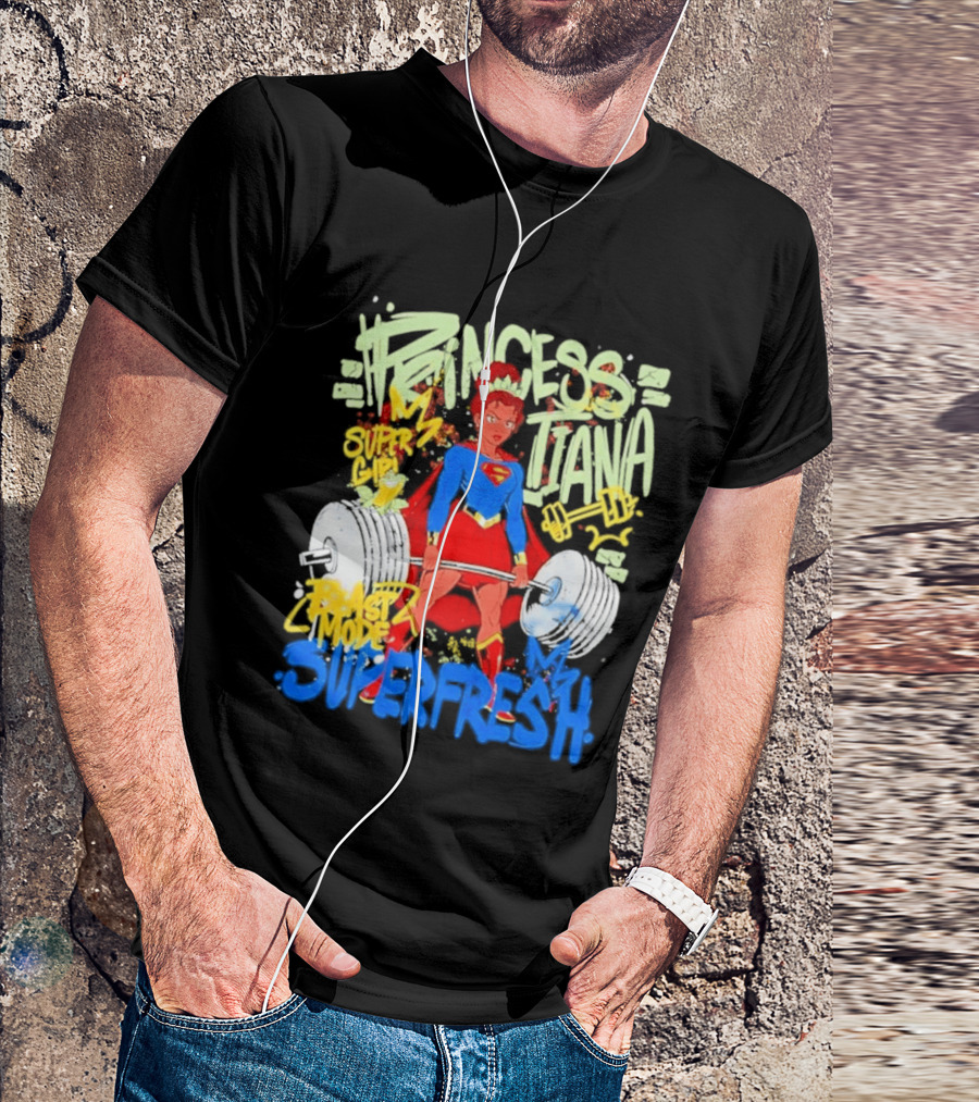Princess Tiana Supergirl Beast Mode Superfresh Strength Powerlifting T-Shirt