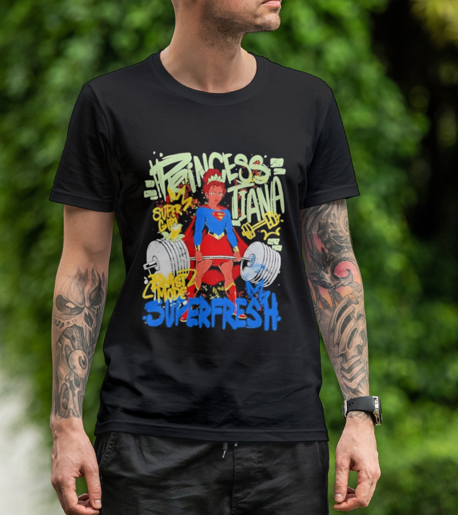 Princess Tiana Supergirl Beast Mode Superfresh Strength Powerlifting T-Shirt