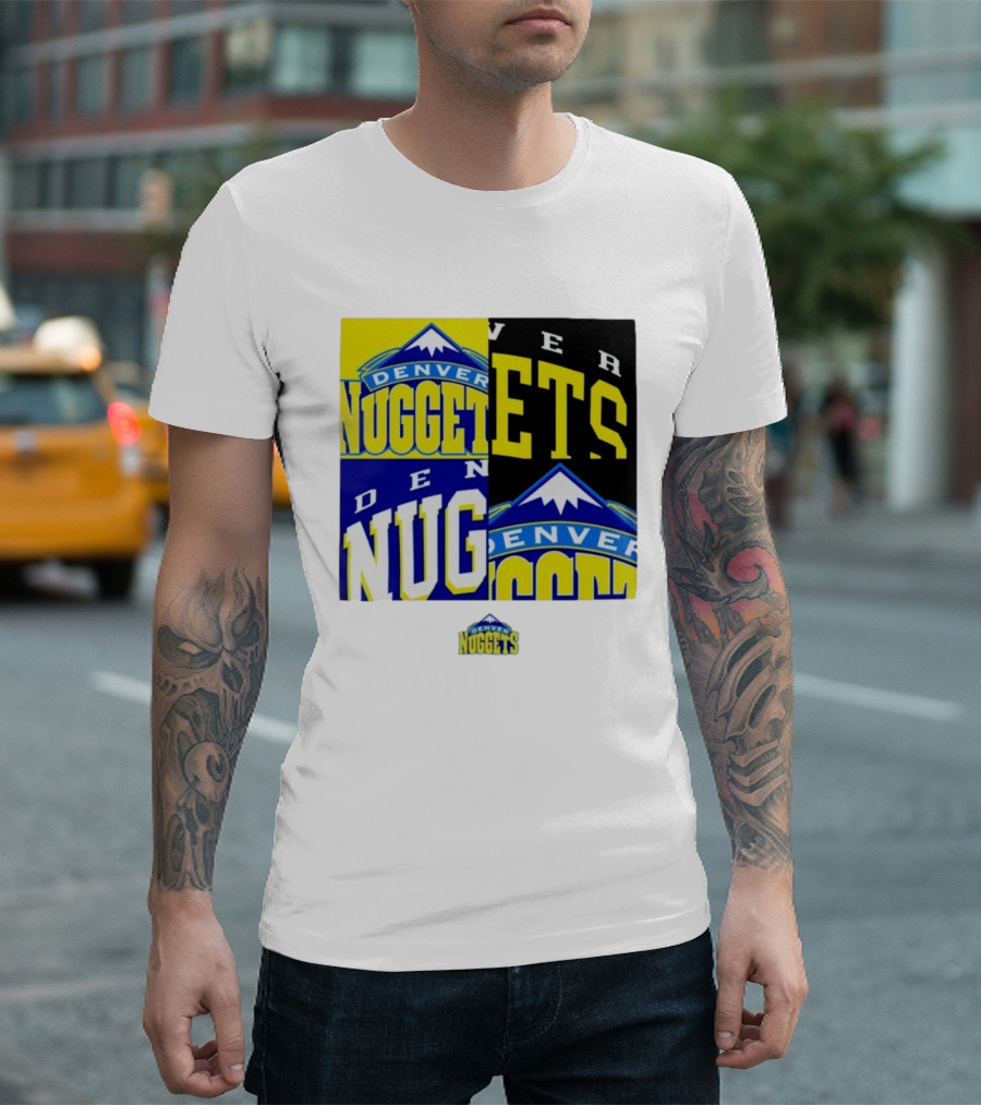 Denver Nuggets New Era Block Retro Split Collage T-Shirt