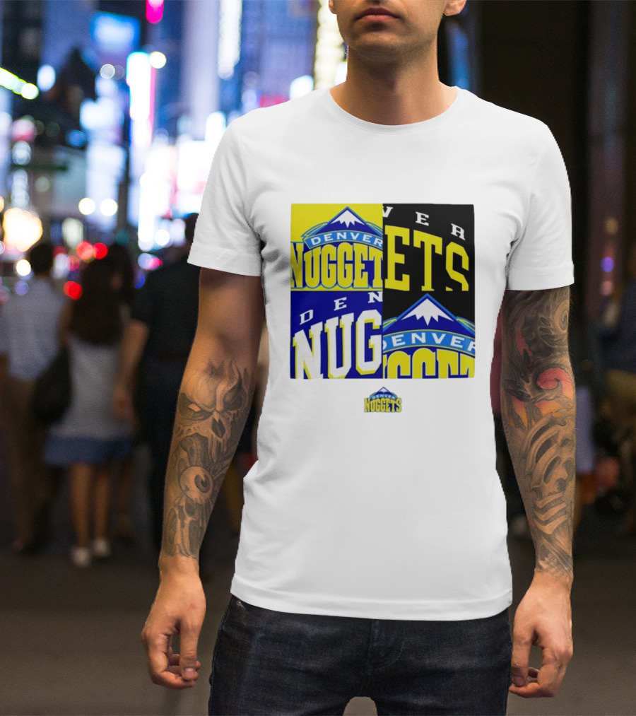 Denver Nuggets New Era Block Retro Split Collage T-Shirt