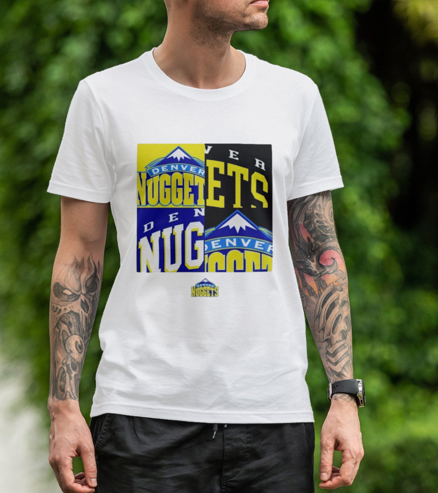 Denver Nuggets New Era Block Retro Split Collage T-Shirt