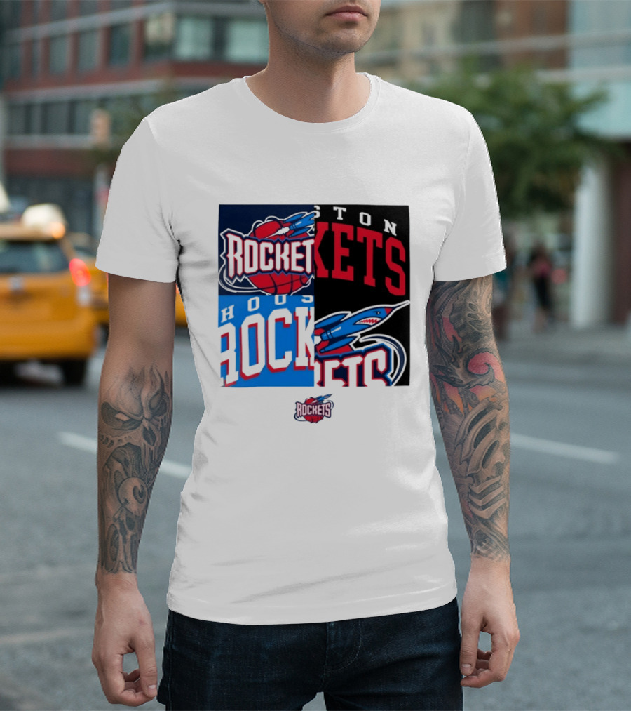 Houston Rockets New Era Block Basketball Team T-Shirt