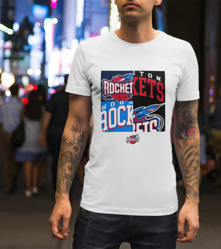 Houston Rockets New Era Block Basketball Team T-Shirt
