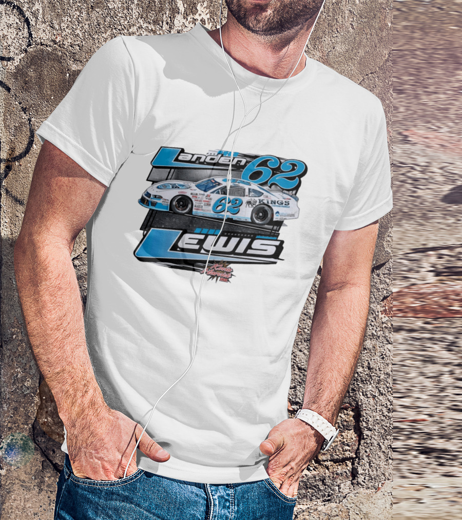 Landen 62 Lewis Kings Custom Panels Kevin Harvick Inc Racing Car T-Shirt