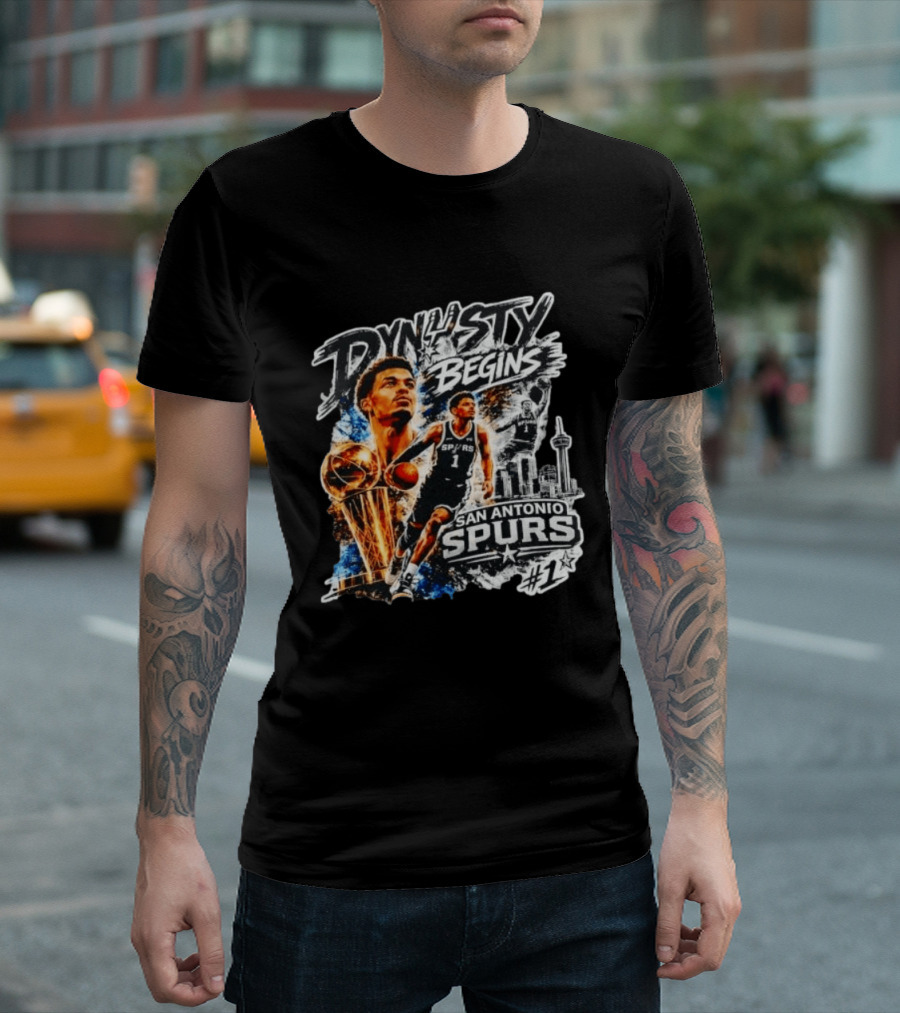 Dynasty Begins San Antonio Spurs #1 Victor Wembanyama T-Shirt