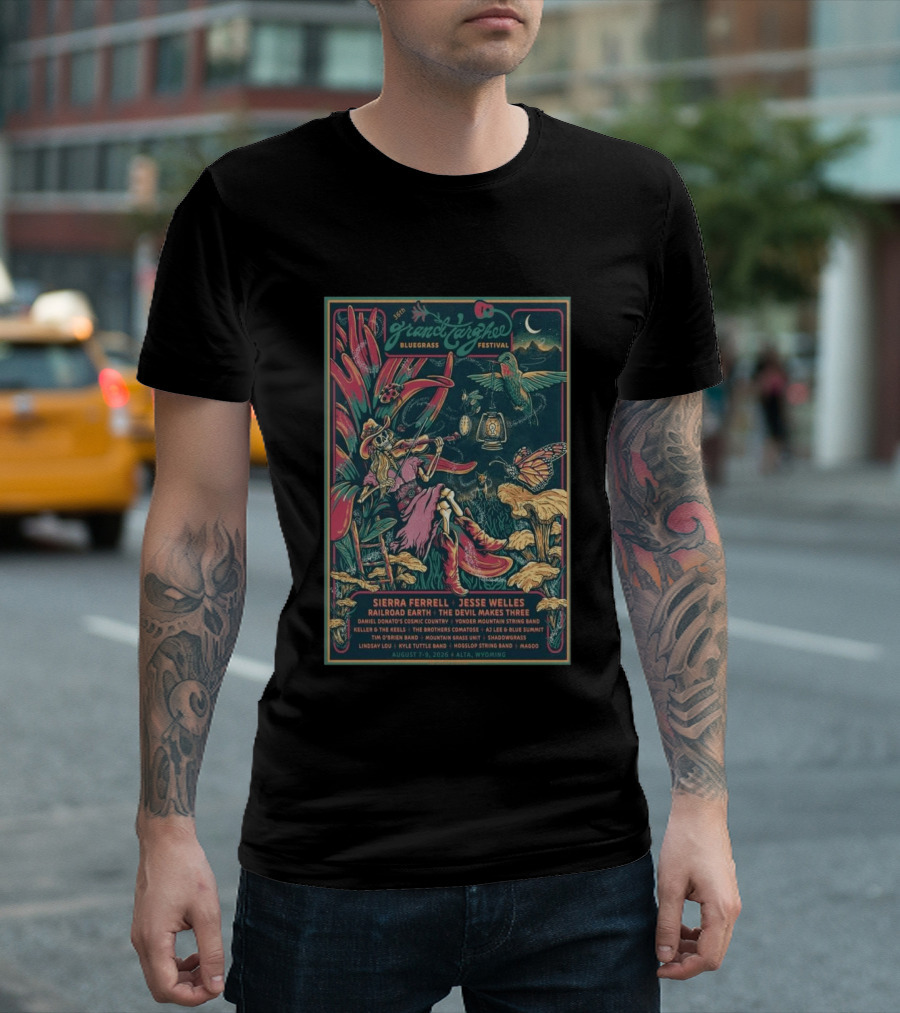 Grand Targhee Bluegrass Festival Aug 7 9 2026 Sierra Ferrell Jesse Welles Railroad Earth Alta Wyoming T-Shirt
