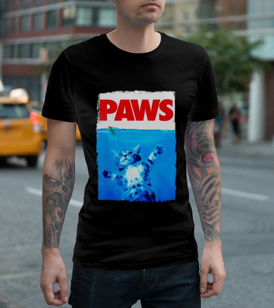 Jaws Universal Steven Spielberg Amblin Entertainment Paws Kitten Mouse T-Shirt