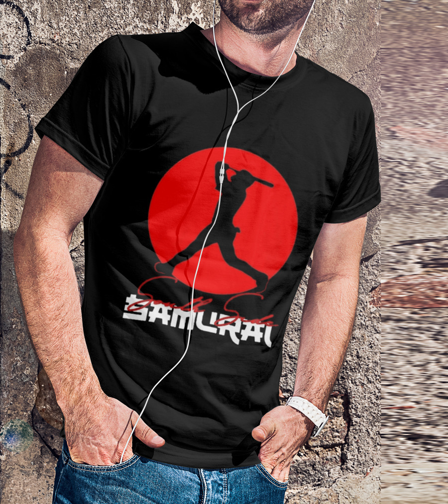 Samurai Baseball Stride Dark Red Circle Sōru Geki T-Shirt
