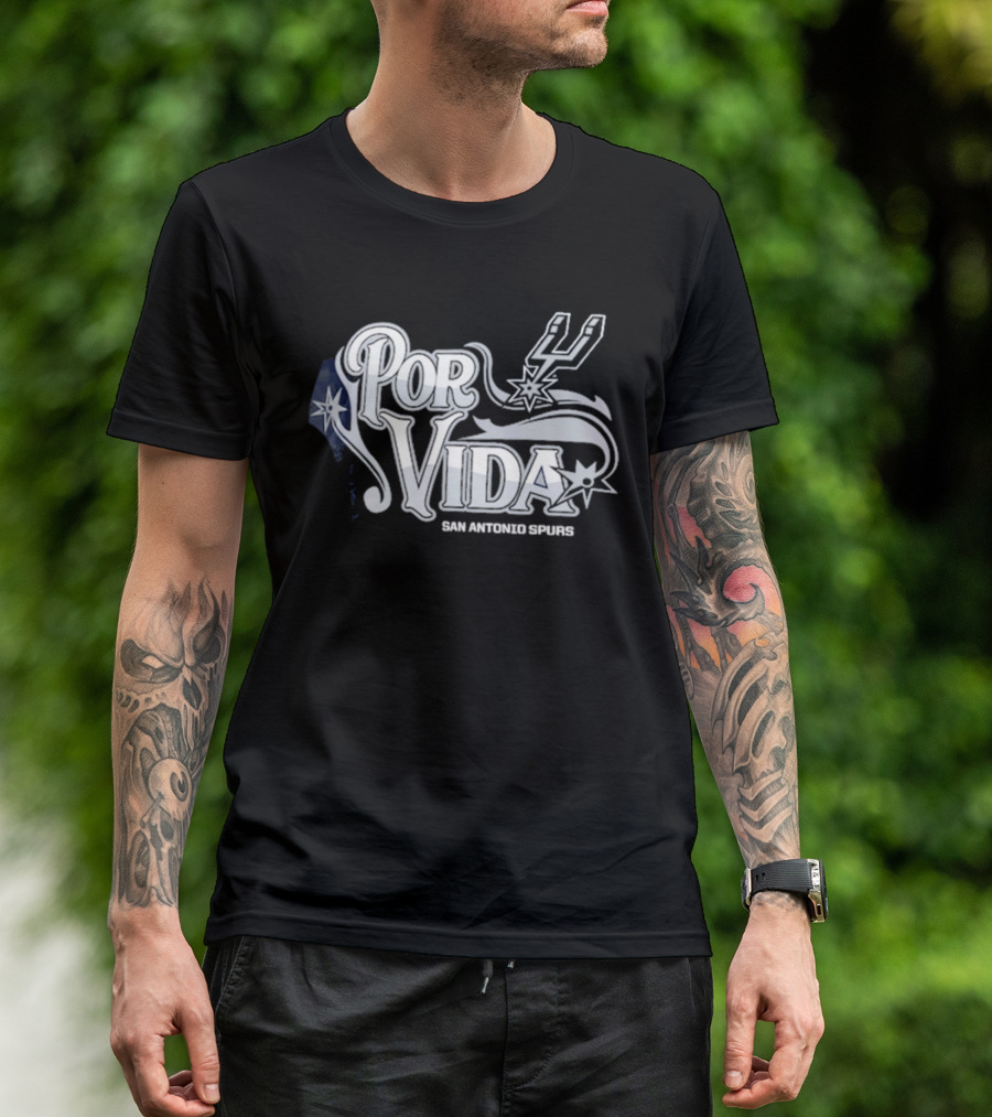 San Antonio Spurs Por Vida Spurs Logo Half Court Offense T-Shirt