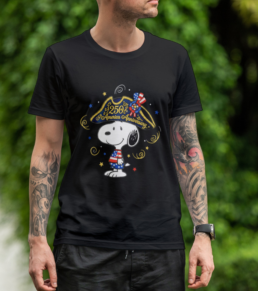 Snoopy 250th Anniversary USA Independence Day Celebration T-Shirt