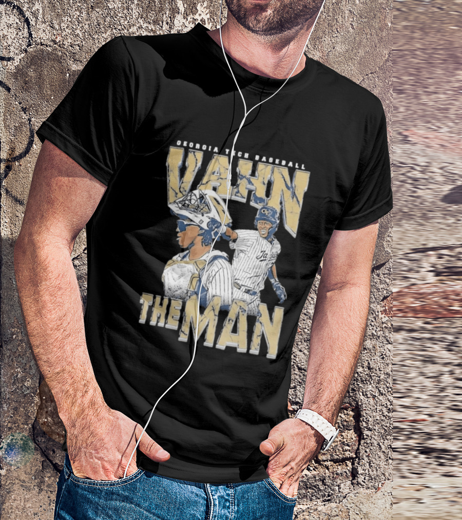 Georgia Tech Baseball Vahn The Man Navy T-Shirt