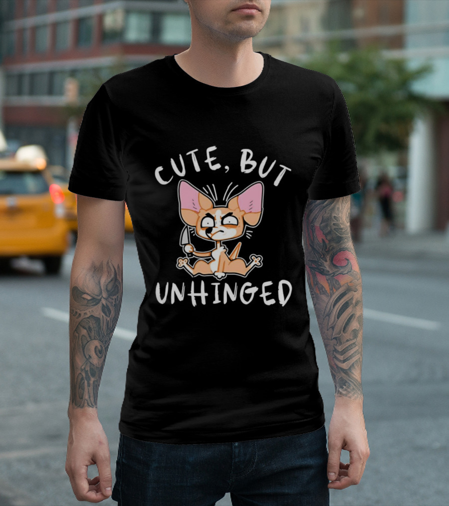 Cute Chihuahua But Unhinged Internet Meme Birthday Halloween T-Shirt