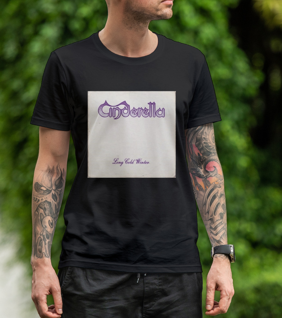 Cinderella Long Cold Winter Album Cover Art Purple T-Shirt