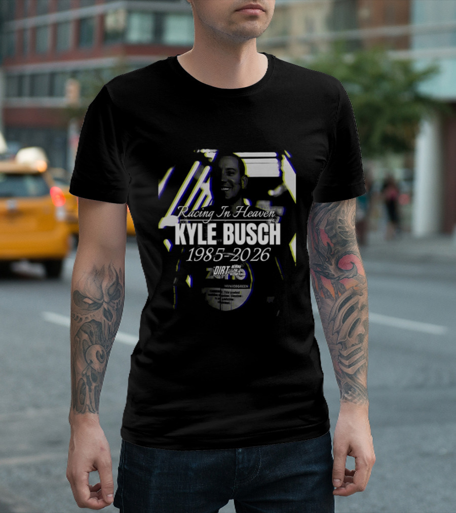 Racing In Heaven Kyle Busch NASCAR Cup Series 1985 2026 T-Shirt