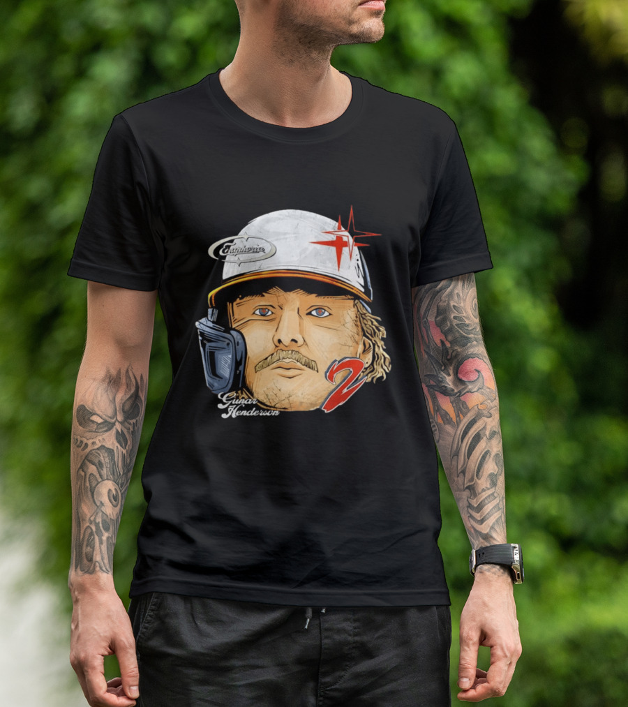 Gunnar Henderson Baltimore Orioles Number 2 Baseball Player Graphic Cabrinero Star T-Shirt