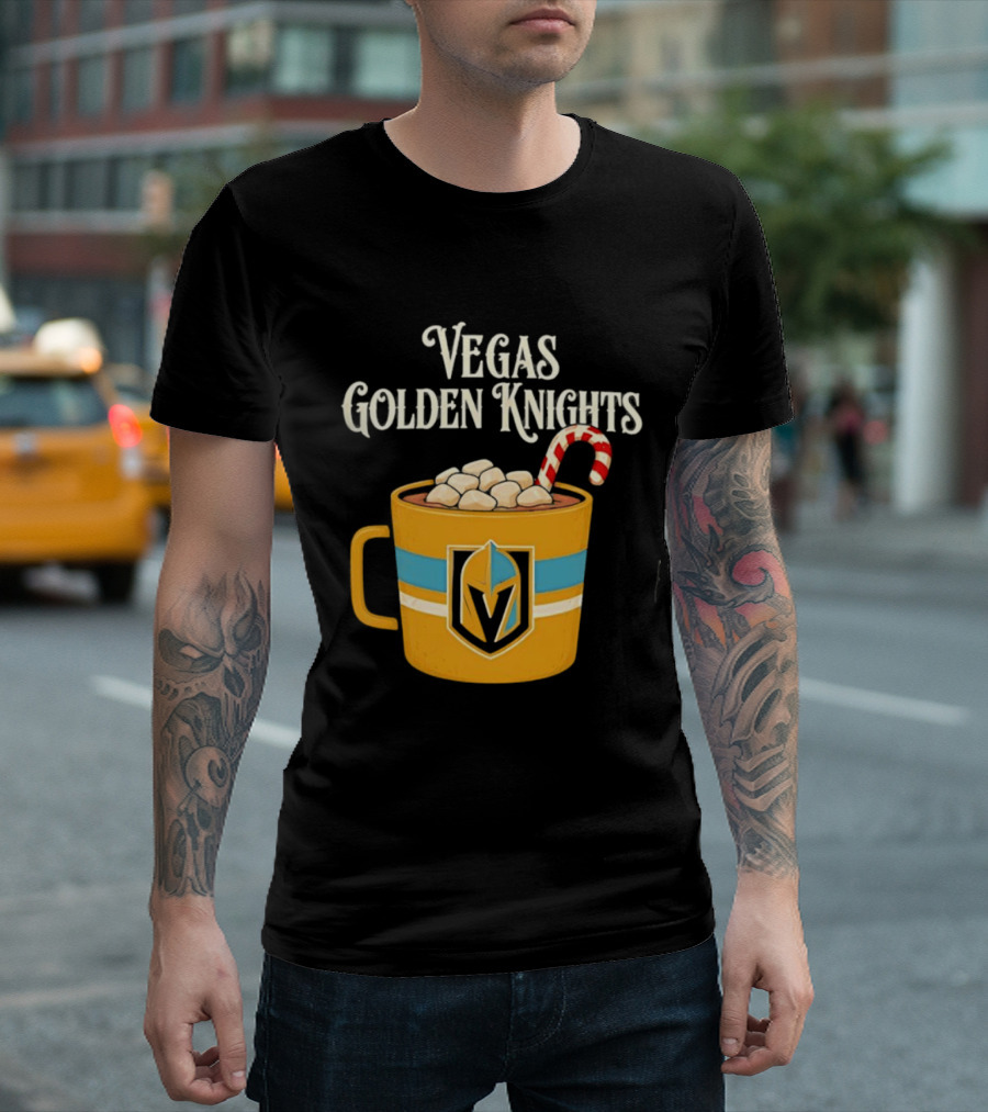 Vegas Golden Knights With Candy Cane Richmond T-Shirt