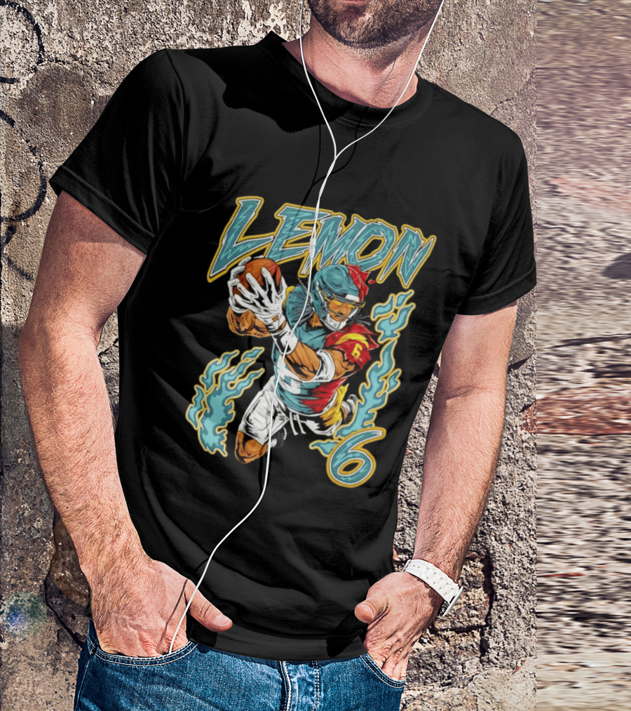 Philadelphia Eagles Football At Number 6 Makai Lemon Action T-Shirt