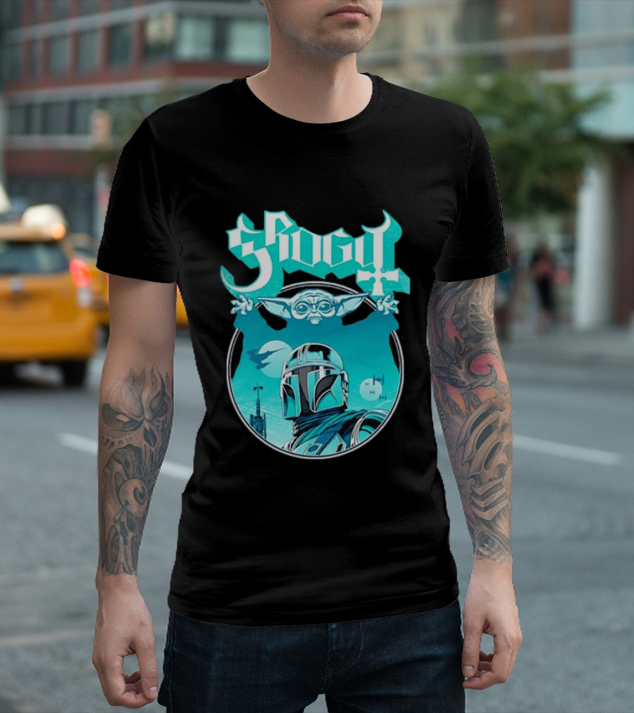 Grogu Mandalorian Ghost Band Star Wars T-Shirt