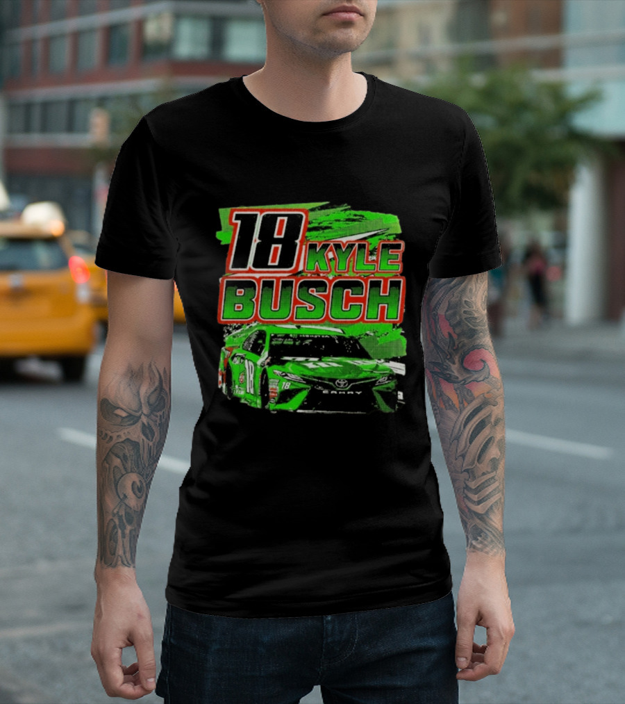 18 Kyle Busch Racing 2026 Green Car T-Shirt