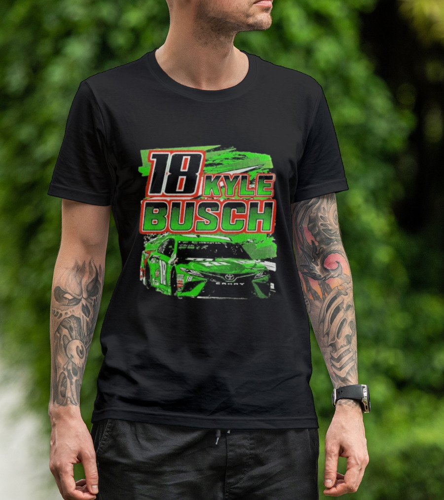 18 Kyle Busch Racing 2026 Green Car T-Shirt