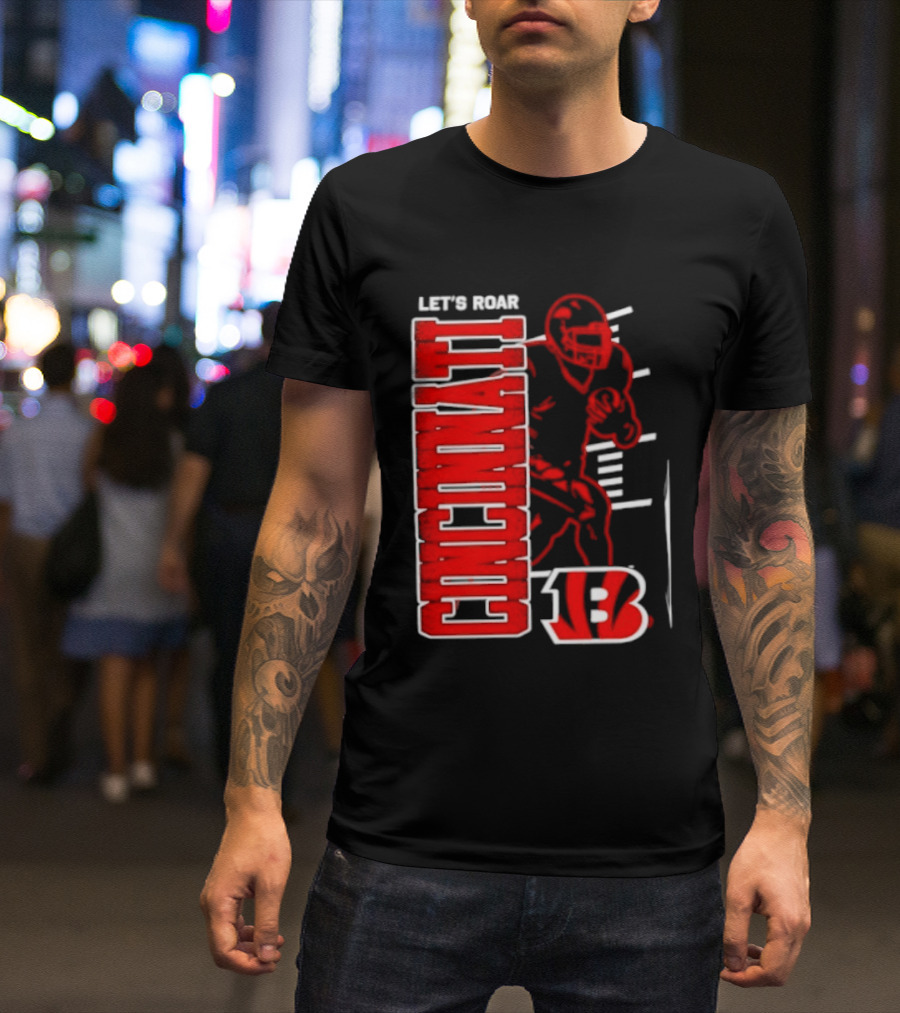 Cincinnati Bengals Football Let's Roar 13 T-Shirt