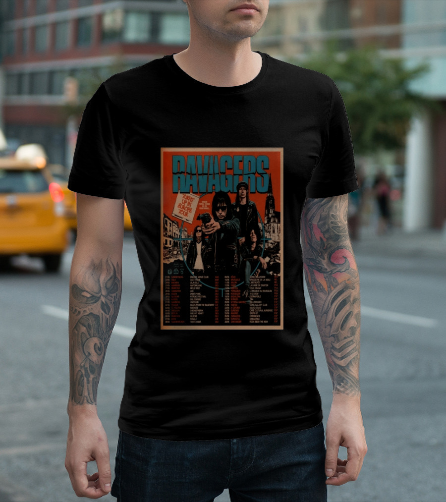 RAVAGERS Turnt Up In Europe 2026 Tour Dates And Cities T-Shirt