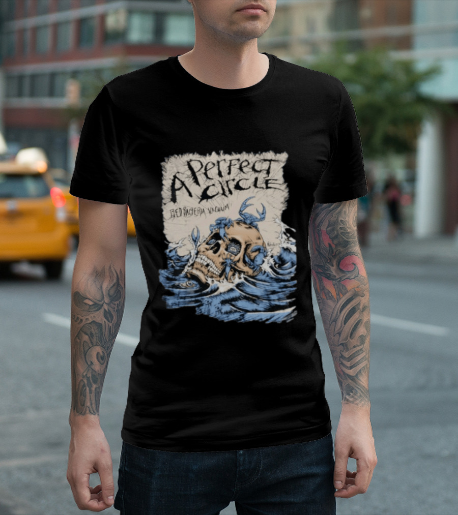 A Perfect Circle Skull Red Bacteria Vacuum Oceanic T-Shirt