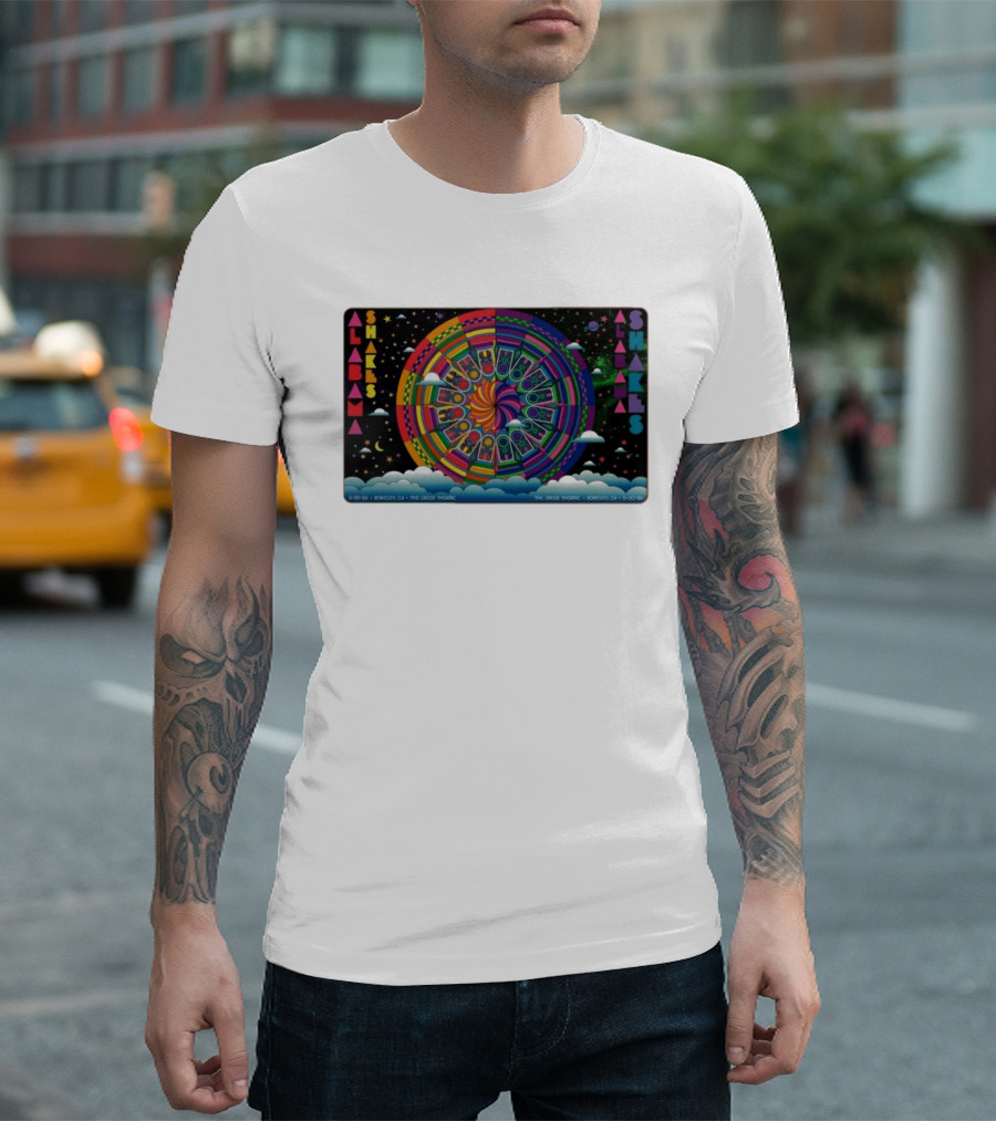 Alabama Shakes Concert The Greek Theatre Berkeley CA 5 29 26 Psychedelic Rainbow Spiral Clouds And Stars T-Shirt