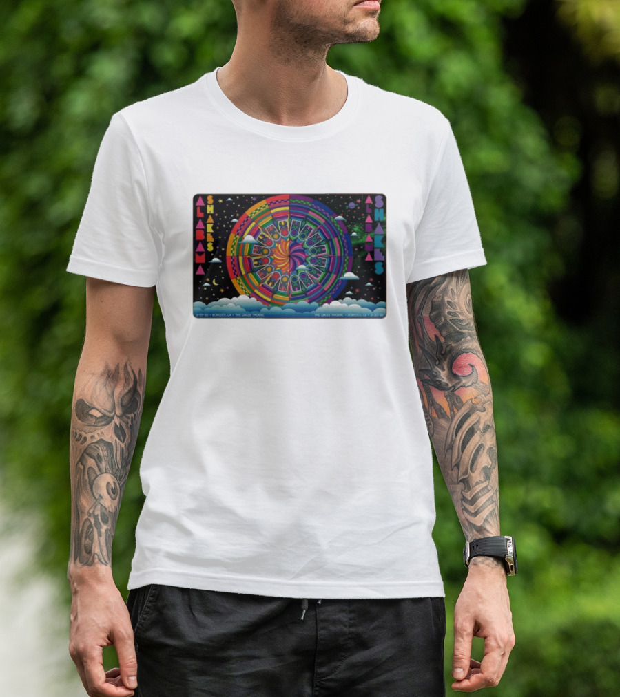 Alabama Shakes Concert The Greek Theatre Berkeley CA 5 29 26 Psychedelic Rainbow Spiral Clouds And Stars T-Shirt