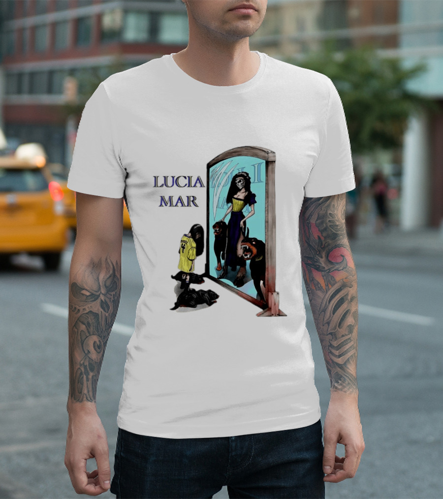 Dungeon Crawler Carl Lucia Mar Mirror Reflection With Dogs T-Shirt